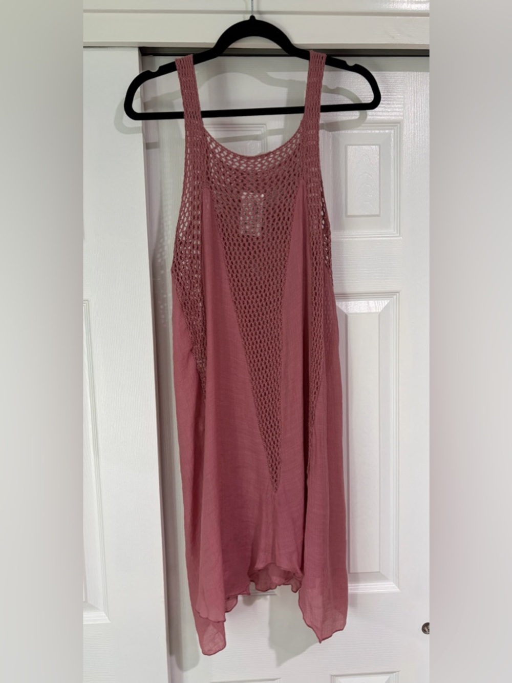 Women's South Moon Under Mauve Crochet Swim Cover-Up Tank Dress